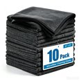 thumbnail image 1 of Black Microfiber Cleaning Cloth-10PK, Absorbent Cleaning Rags 12"x12" | Microfiber Towels for Cars Lint Free Soft Microfiber Towels, Kitchen Towels Dusting Cloth, Dish Rags, Cleaning Towels, 1 of 6