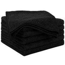 Black Microfiber Cleaning Cloth 6 Pack, 12.5 x 12.5 inch Microfiber Towels for Cars, Ultra Absorbent Car Washing Cloth, Lint Free Streak Free Cleaning Rags for Car, Kitchen, and Window