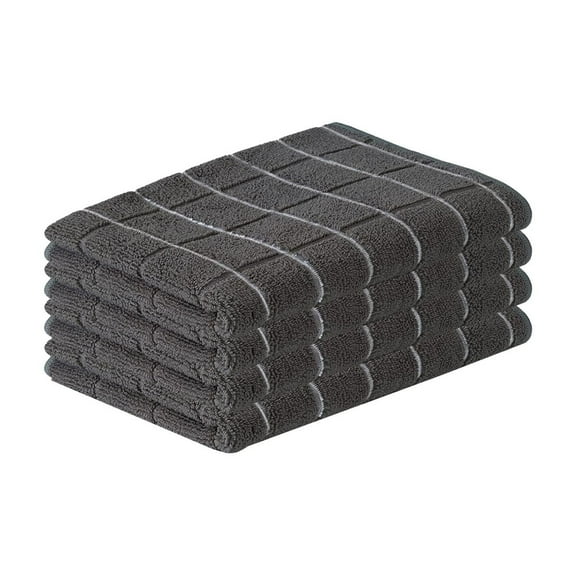 Black Microfiber Dish Towel Set With High Absorbency, Quick Drying And Fade-Resistant Feature For Kitchen Cleaning, Glass Wiping And Household Use, 4-Pack Towels