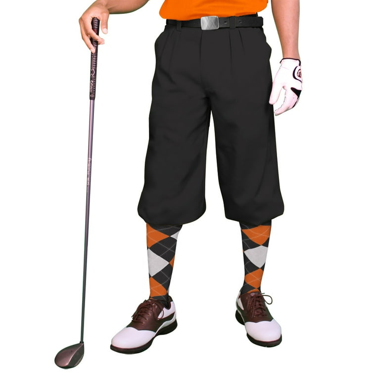Black Microfiber Golf Knickers Plus Fours) for Men 22