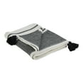 thumbnail image 1 of Black & Mineral 2-Tone Chevron Stripe Throw, 1 of 6