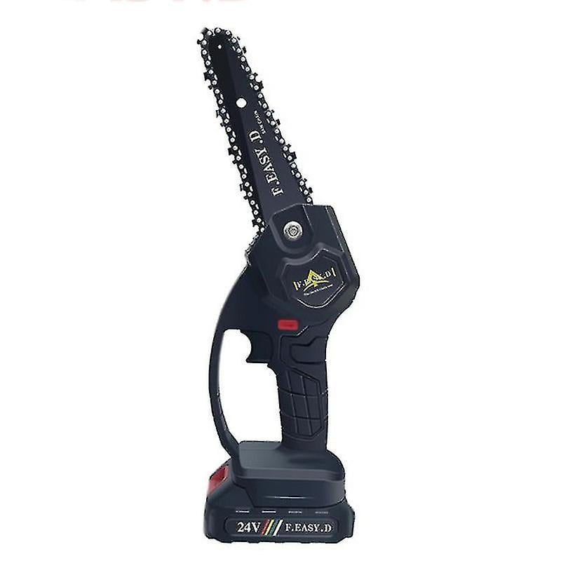 Black Mini Chainsaw Cordless, 6 Inches Chainsaws Battery Powered With