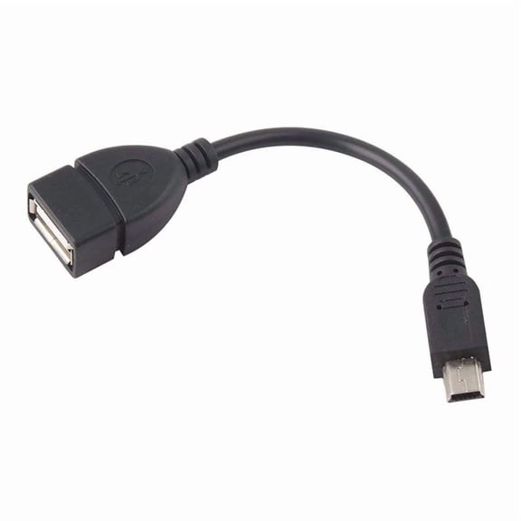 Black Mini Usb Male To Usb 2.0 Female Adapter Converter Otg Mini Device Cable