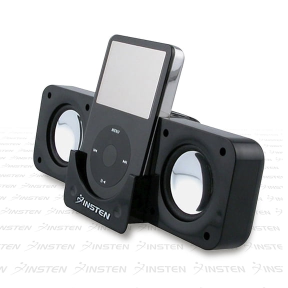 Black Mini iPod Speakers for iPod Nano 3rd Generation, iPod Touch, iPod Classic, iPod Video, iPod Nano, iPod Photo, Creative Zen