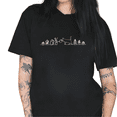 thumbnail image 1 of Black Minimalist Cat & Succulents Graphic T-Shirt Casual Loose Comfortable Shirts Pet Plant Themed Daily Outfit Tops S-5XL, 1 of 5