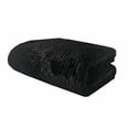 thumbnail image 1 of Plutus 90" x 90" Mink Faux Fur Luxury Throw in Black, 1 of 4