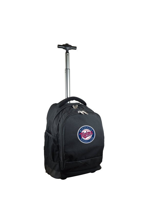 Black Minnesota Twins 19'' Premium Wheeled Backpack