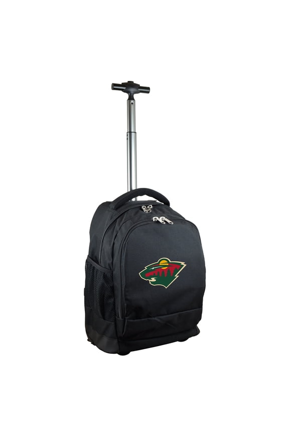 Black Minnesota Wild 19'' Premium Wheeled Backpack