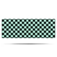 thumbnail image 1 of Black and Mint Green Checkerboard Pattern Bathroom Rugs Mat,Non Slip Microfiber Bathroom Rug,Rubber Backing,Soft Bathroom Mats for Bathroom Floor,Tub and Shower,47x17in(120x43cm), 1 of 5