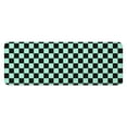 thumbnail image 1 of Black and Mint Green Checkerboard Pattern Kitchen Rug Mat,Kitchen Runner Rugs Non Skid Washable,Decorative Kitchen Floor Mats for Kitchen,Sink,Laundry,17"x47.2", 1 of 7