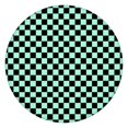 thumbnail image 1 of Black and Mint Green Checkerboard Pattern Round Fitted Tablecloth with Elastic Edge,Dining Table Cover Waterproof,Outdoor Round Tablecloth for Camping,Dining,Indoor and Outdoor, 1 of 7