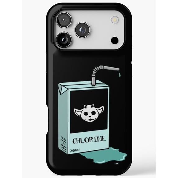 Black, Mint Green and White Chlorine Carton with Goat Graphic Tough ...