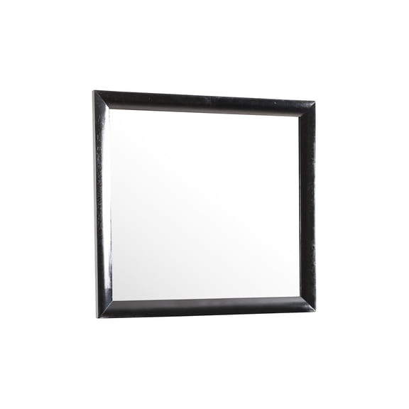 Black Mirror With Clear Reflection Feature - Modern Design, Mount On Dresser Low Glass No Supports Supplied Imaging Style For Glass,