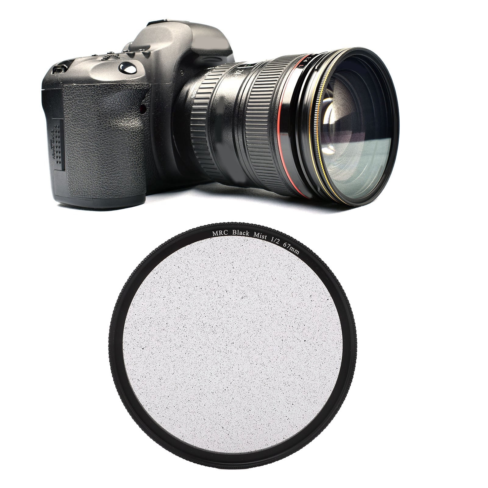 Black Mist Filter, Waterproof Black Mist Diffusion Filter 1/2 Portrait Soft Diffuser Camera Lens