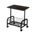 thumbnail image 1 of Black Mobile Storage Table For Living Room With Open Storage Size 21.26 X 16.93 X 11.81 Inches Weight 6.61 Lb, 1 of 6