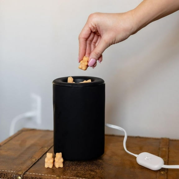 Black Mod Warmer for Scented Wax - Large Wax Warmer with Timer. Perfect Wax Melter for Scented Wax Melts