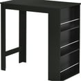thumbnail image 1 of Black Modern Bar Table With 3 Storage Shelves For Kitchen, Dining And Living Areas Counter Height By 3 Shelves, Multi, 1 of 4