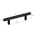 Black Modern Handles T Bar Pulls Kitchen Drawer Hardware
