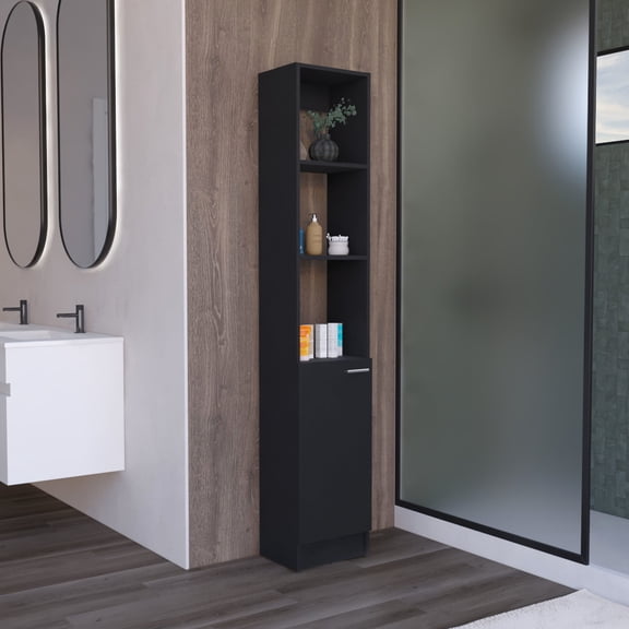 Multiple Storage Options - Black Cabinet for Garage Equipment Storage