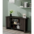 thumbnail image 1 of Black Modern TV Stand with Two Doors, TV Entertainment Center with Storage for TVs Up to 50", TV Table for Bedroom, Living Room, Brown, 1 of 6