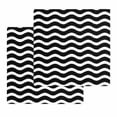 thumbnail image 1 of Black Moire Ombre Kitchen Dish Towels for Drying Dishes Set of 2, Water Ripple Stripe Farmhouse Waffle Weave Microfiber Hand Tea Bathroom Towels Quick Dry & Absorbent Towel 12x12, 1 of 7