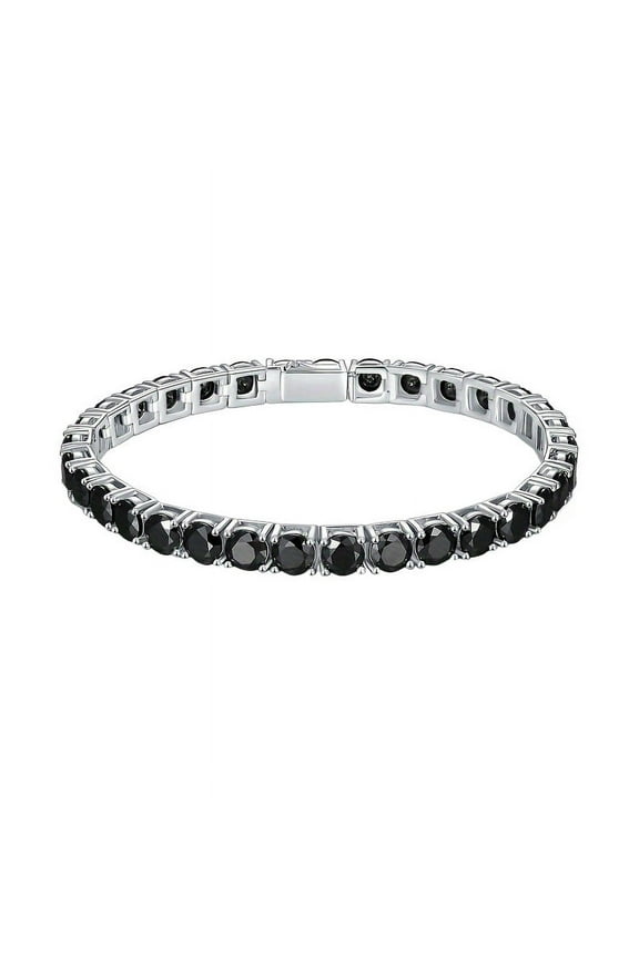Black Moissanite Bracelet For Men And Women 925 Sterling Silver Tennis Bracelet, Gift For Boyfriend And Girlfriend, Engagement Wedding Anniversary Valentine's Day Gift Birthday Gift With Certificate
