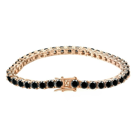 Black Moissanite Tennis Bracelets Men 1 Carat Diamond Tennis Bracelet Silver Rose Gold Plated White Gold Bracelet for Women Men Wedding Moissanite Diamond Bracelet
