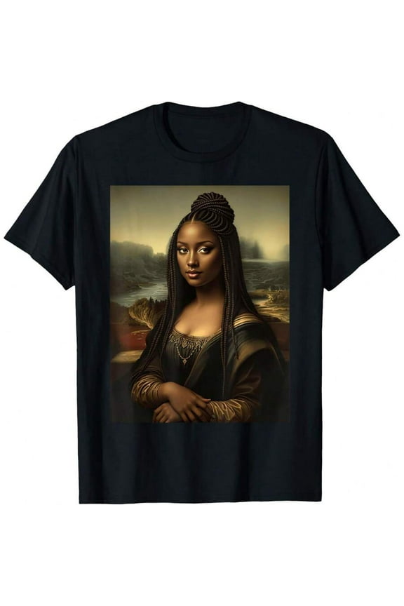 Black Mona Lisa African American Month Funny T-Shirt