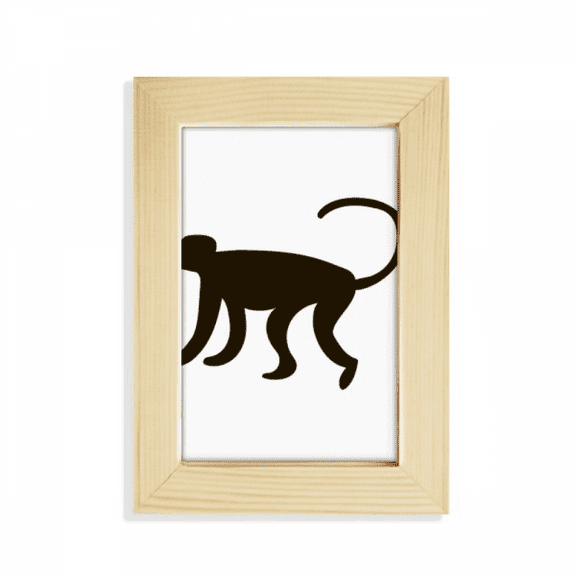 Black Monkey Animal Portrayal Desktop Display Photo Frame Picture Art Painting 5x7 inch