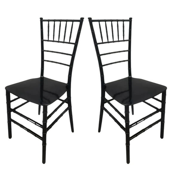 Chair Resin Black Mono-Thin Chiavari Chair by Chivari