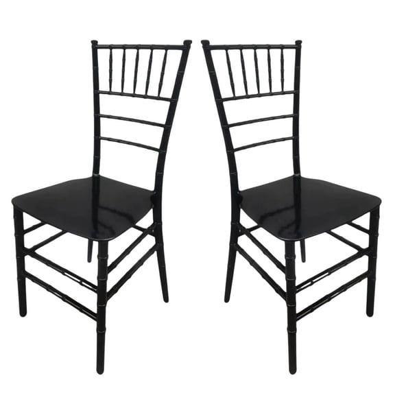 Chair Resin Black Mono-Thin Chiavari Chair by Chivari