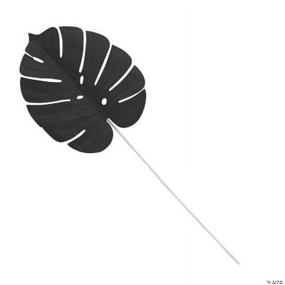 Black Monstera Leaves, Luau, Home Decor, 6 Pieces