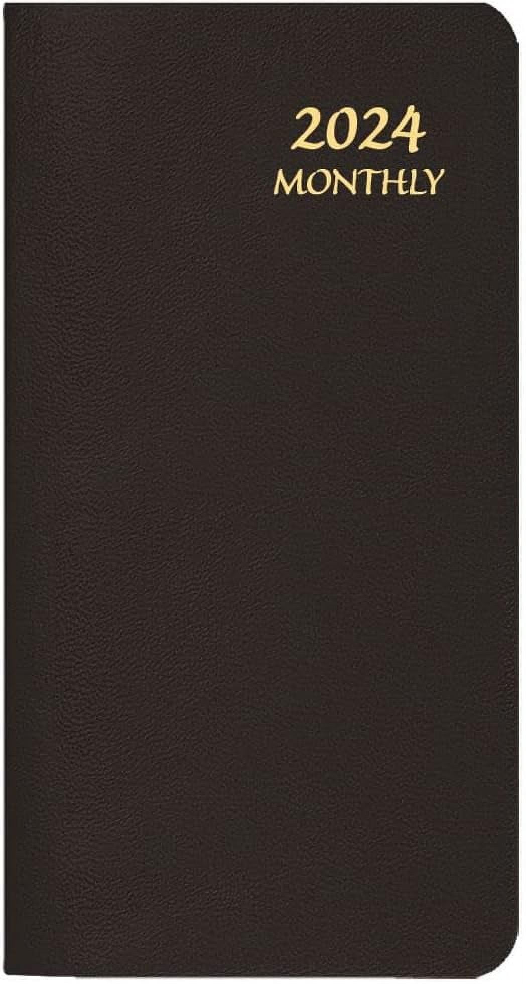 Black Monthly 2024 Pocket Planner