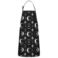 thumbnail image 1 of Black Moon Skull Pattern Apron-Garden Aprons for Women with Pockets-Cotton Linen Waterproof Kitchen Cooking Gardening Aprons Adjustable for Kitchen,Cooking,BBQ and Salon 33x27 Inch, 1 of 7