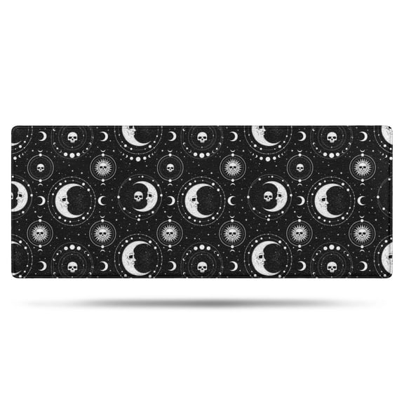 Black Moon Skull Pattern Bathroom Rugs Mat,Non Slip Microfiber Bathroom Rug,Rubber Backing,Soft Bathroom Mats for Bathroom Floor,Tub and Shower,60x24in(150x60cm)