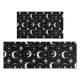 thumbnail image 1 of Black Moon Skull Pattern Kitchen Rugs Sets Of 2,Anti Fatigue Kitchen Mat Rugs Non Slip Washable,Decorative Kitchen Floor Mats for Kitchen,Sink,Laundry,17"x30"+17"x47", 1 of 7