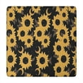 thumbnail image 1 of Black Moon Sunflower Pattern Square Fitted Tablecloth with Elastic Edge,Square Table Cover,Washable Elastic Table Cover for Home Kitchen Party Decor 34"x34", 1 of 6