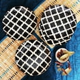 thumbnail image 1 of Black Moroccan Ceramic Dinner Plates Set Of 4 | Hand Painted Full Ceramic Plates For Dinner | 10 Inches, 4 Pieces, Microwave Safe & Dishwasher Safe, 1 of 5