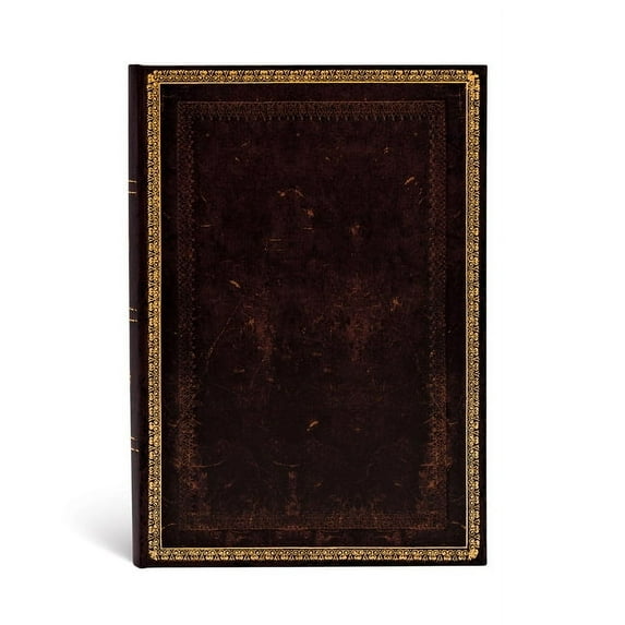 Black Moroccan Hardcover Journals MIDI 144 Pg Lined Old Leather Collection (Hardcover) by Paperblanks Journals Ltd (Creator)