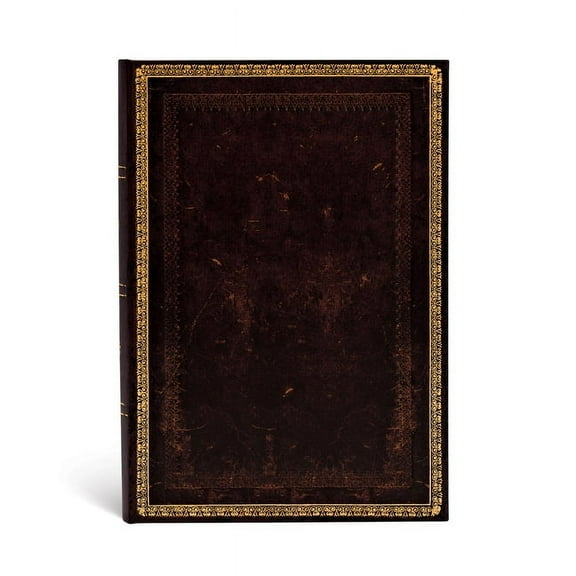 Black Moroccan Hardcover Journals MIDI 144 Pg Lined Old Leather Collection (Hardcover) by Paperblanks Journals Ltd (Creator)