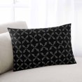 thumbnail image 1 of Black Morocco Body Pillow Cover, Pillowcase Protectors with Zipper, Breathable Decorative Throw Pillow Case Cover, Geometric Leaf Diamond Lattice Abstract Pillow Shams for Couch Sofa 24x36Inch, 1 of 8