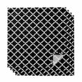 thumbnail image 1 of Black Morocco Cloth Napkins, Boho Modern Minimalist Abstract Geometric Washable and Reusable Dinner Napkins Set of 4, Table Napkin for Kitchen Party Birthday Wedding Hotel Housewarming 20"x20", 1 of 8