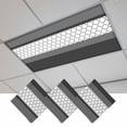 thumbnail image 1 of Black Morocco Magnetic Fluorescent Light Covers for Ceiling Lights 2x4Ft, Grey Striped Middle Century Patterned Office Classroom Kitchen Drop Ceiling Light Covers Lighting Filters Shade Panel 3 Packs, 1 of 9