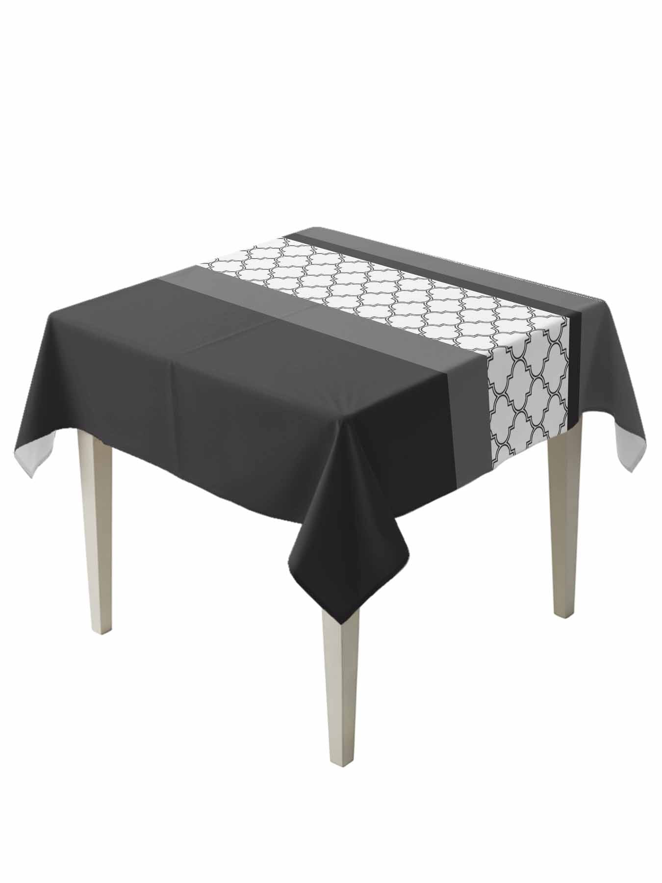 Black Morocco Table Cloth, Waterproof Tablecloth for Square Tables ...
