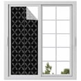thumbnail image 1 of Black Morocco Window Privacy Film, Geometric Leaf Diamond Lattice Abstract Static Cling UV Sun Blocking Heat Control Window Tint, Non-Adhesive One Way Windows Privacy Cover 29.5''x78.7'', 1 of 7