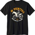 thumbnail image 1 of Black Motocross Rider Graphic T-Shirt M POINTERS Design, 1 of 5