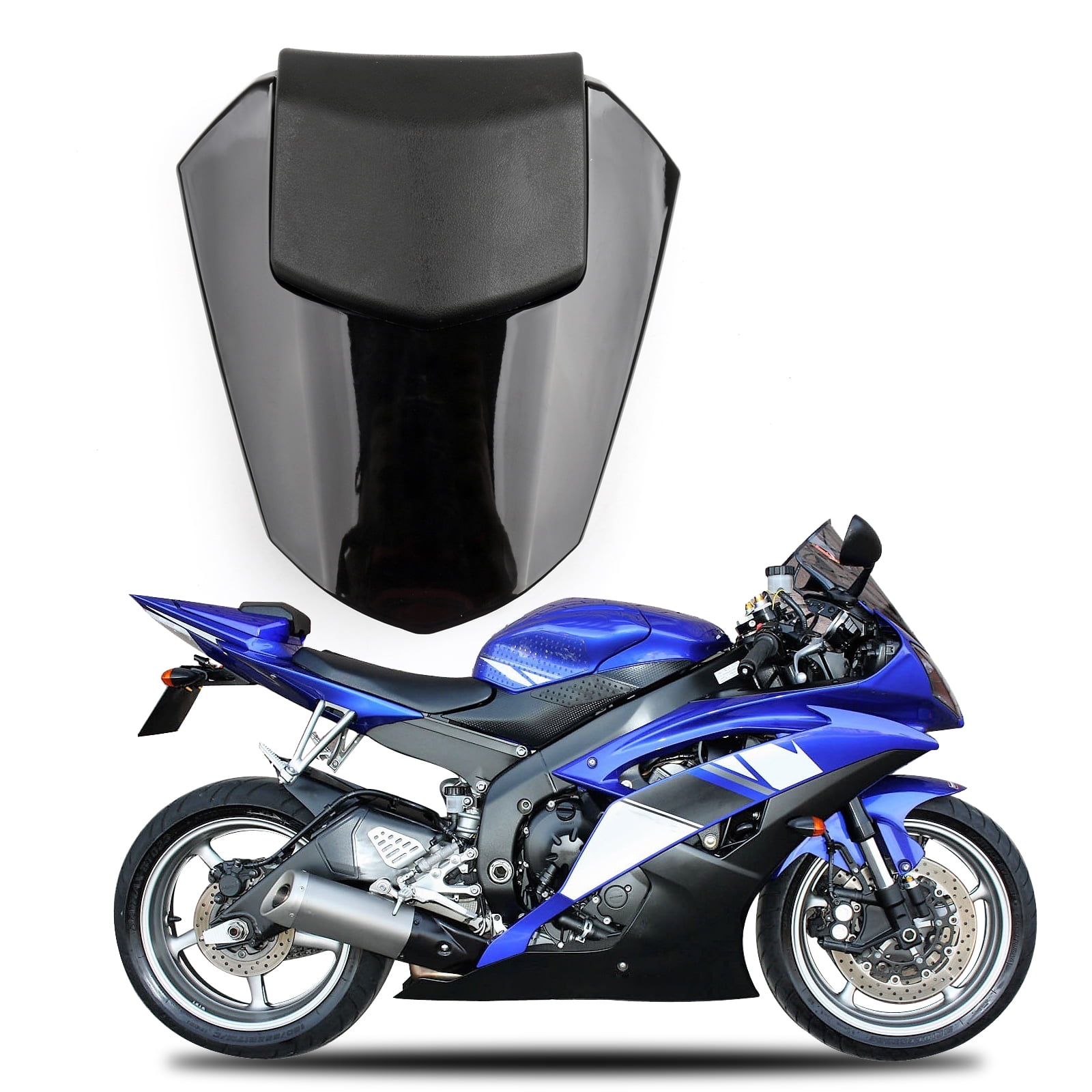 Black Motor Cowl Fairing Rear Seat Cover Fit for Yamaha YZF R6 2008-2016