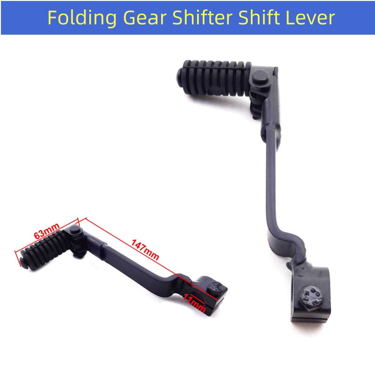 Black Motorcycle Folding Gear Shifter Shift Lever For 110cc-160cc ATV ...