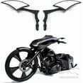 thumbnail image 1 of Black Motorcycle Rear View Mirrors Sportster Side Mirrors for Street Glide Electra Glide Softail Dyna 1982-2019 2020 2021 2022 2023, 1 of 9