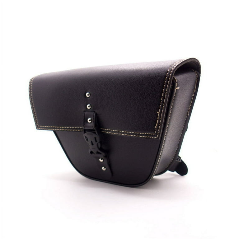 Black Motorcycle Saddle Box Sissybar Tool Bag Pouch Bicycle Pocket